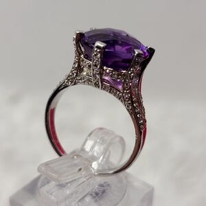 Amethyst Huge stone Ring